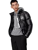 Armani Exchange Herren Down Jacket Down Coat, Schwarz, XL