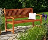 Casaria® Gartenbank 3-Sitzer Wetterfest Eukalyptus Holz 480kg...
