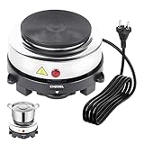 GOMETY Kochplatte Elektrische, Kochplatte aus Gusseisen&Edelstahl 5...