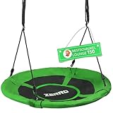 ZERRO Nestschaukel Outdoor & Indoor bis zu 150kg Höhenverstellbare Ø120cm...