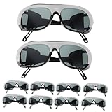 TEHAUX 10 Stück Teiliges Schweißschutzbrillen Kratzfeste Schutzbrille mit...