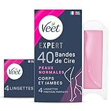 Veet Expert – 40 Kaltwachsstreifen für Körper & Beine – normale Haut...