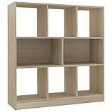vidaXL Bücherregal mit 8 großen Fächern Standregal Aktenregal Wandregal...