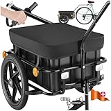 tectake® 2 in 1 Fahrradanhänger, Lastenanhänger und Handwagen, Zubehör...