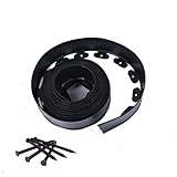 10m Flexible Rasenkante aus Kunststoff (Höhe 5cm) - Mit 30 Erdankern für...