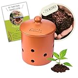 wurmkiste.at 3L Wurmvase aus Ton als Kompoststarter Set inkl. Wurmkiste...