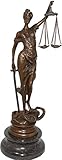 Antik 2000 Bronzeskulptur Justitia Göttin der Gerechtigkeit Bronzefigur...