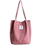 Funtlend Groß Umhängetasche Cord Tasche Damen Kord Handtasche Shopper...