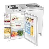 Exquisit Mini-Küche Pantry KK1085 weiss | Kühlschrank mit 76 l Nutzinhalt...