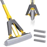 Masthome Schwamm Wischmopp, Schwammwischer mit Edelstahl Stiel,Saugfähig...