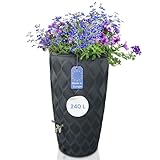 YourCasa Regentonne 240 Liter [Seabreeze] Regenfass Frostsicher aus...