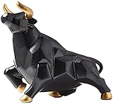 Bullenstatue Abstrakte Stierskulptur Harz Wolf Figur Tier Wildlife...