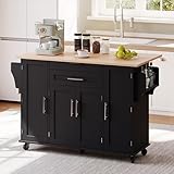 Küchenwagen, Mobile Kücheninsel, verdeckte Besteckschublade, verstellbare...