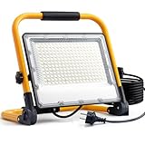 OUSIDE 200W LED Baustrahler mit Stativ und 4 Meter 3G 0,75 mm²...