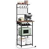 MAHANCRIS Küchenregal mit Steckdosen, Standregal, Bäckerregal, 35 x 48 x...