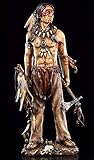 Indianer Figur mit Tomahawk 49,5 cm | Krieger Western Deko