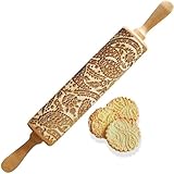 yufana 3D Holz Nudelholz, Teigroller, Holz Nudelholz, Präge Nudelholz mit...