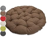 sunnypillow Polster für Papasansessel | rund Durchmesser 120 cm Dicke 15cm...