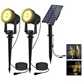 T-SUN Solar Gartenleuchte, 2 Stück Solarstrahler Solarlampen für garten,...