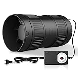 FanGoFast 100mm Rohrventilator 221m³/h Rohrlüfter Regelbar Schwarz...