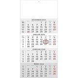 4-Monatskalender 1 Block - XL Rot - Mehrmonatskalender 2026
