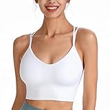 HANERDUN Damen Sport BH Yoga Bra mit Gepolstert Nahtlose Ohne Bügel und...