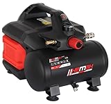 HEMAK Silent Kompressor 6 Liter 8 bar 750W / 1PS 135 L/min Ansaugleistung...