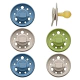 Goldstück – Schnuller rund | 0-6 Monate | 6er Pack | Stillfreundlicher,...