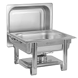 Mahlzeit Edelstahl Chafing Dish 4 Liter | Warmhaltebehälter mit...