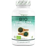 Bio Spirulina + Bio Chlorella mit 500 mg pro Pressling - 600 Tabletten -...