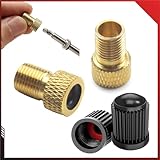 Pitlane Performance® Fahrrad-Ventil Adapter Set; Messing-Adapter für...