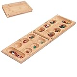 Hus Spiel Mancala Brettspiel, Holz Strategie-Brettspiel, Steinchenspiel,...