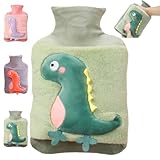 MHwan Wärmflasche, 2L Groß Verdickte Plüsch Flauschige Wärmflasche...