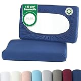 BaSaTex Bio Kissenbezüge Spannbezüge 2er Pack für Nackenkissen und...
