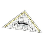 Herlitz Geometrie-Dreieck aus transparentem Kunststoff, (groß | 5er Pack)...