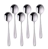 SBOMHS Esslöffel Müslilöffel 18/10 Edelstahl Suppenlöffel 6-stück...