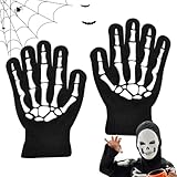 Generico Halloween Skelett Handschuhe, Skelett Fahrradhandschuhe, im...