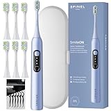 SmileON Spinel Care Elektrische Zahnbürste, Schallbürste mit 3 Modi, 6...
