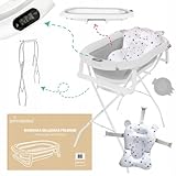 Primabobo Babybadewanne mit Gestell und Thermomether- Baby badewanne...