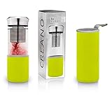Creano Teebereiter Teamaker - Teeflasche to go aus Glas mit Sieb für losen...