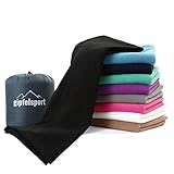 gipfelsport Mikrofaser Fleece Decke mit Schlafsackfunktion I Größe 185 x...
