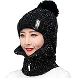 WANYIG 2 in 1 Winter Strickmütze Schal Mütze Set Wintermütze Beanie...