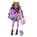 Monster High Clawdeen Wolf-Puppe mit Hund Crescent und Accessoires wie...