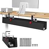 Univivi Unter dem Kabel Management Schreibtisch, 90cm Ohne Bohren...