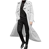 Wintermantel Herren Business Herren Trenchcoat Einfach Einfarbig Langer...