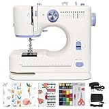 Nähmaschinen, ideal für Anfänger, 12 integrierte Stiche, Basis-Nähset...