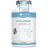 180 Hyaluronsäure Kapseln hochdosiert mit Zink - 600mg Hyaluron mit...