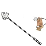 Länge 32cm Silber Metall Edelstahl Liebe Peitsche schlagen, Federgriff,...