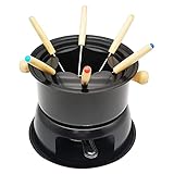 Tassety Mini-Edelstahl-Fondue-Topf-Set, Käse, Schokoladenfondue, 6...