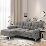 DUANDUAN Ecksofa 3-Sitzer Sofas 210cm breit Polsterecke mit Federkern...